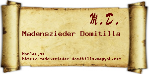 Madenszieder Domitilla névjegykártya